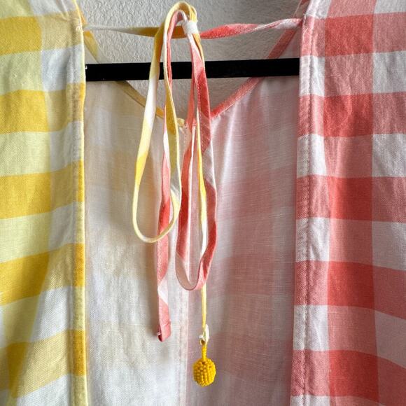 Farm Rio Anthropologie Gingham Contrast Romper - Picture 6 of 16